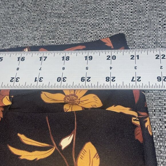 Eloquii Pants Womens 18 Black Floral Boho Office Chic Fall Workwear Indie Artsy - Picture 6 of 10